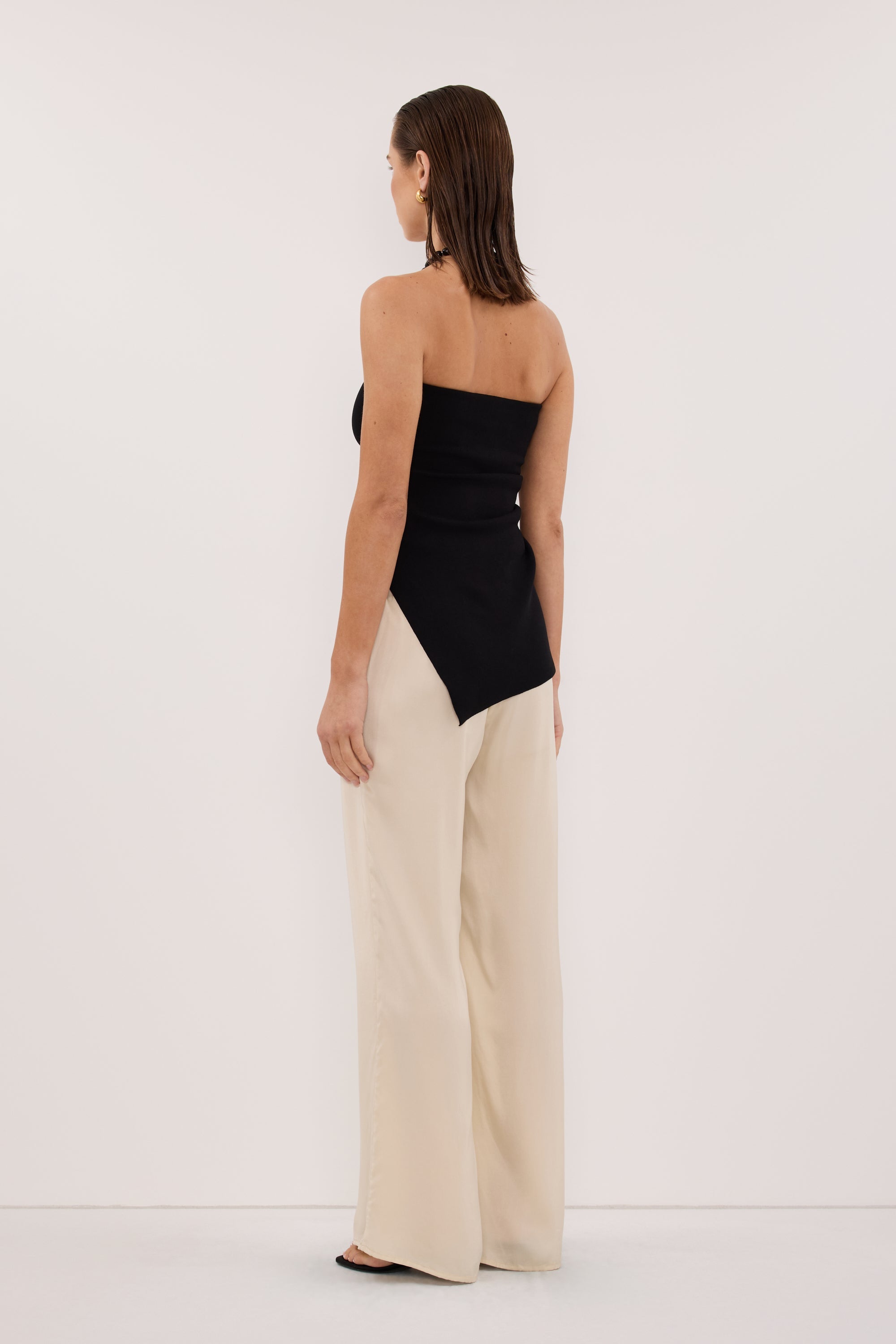 LUKE BLACK LONGLINE BANDEAU TOP