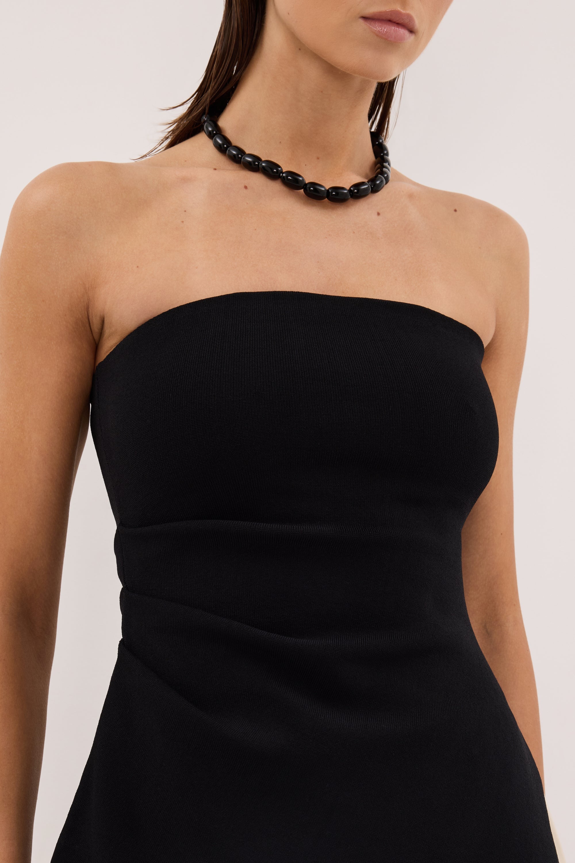 LUKE BLACK LONGLINE BANDEAU TOP