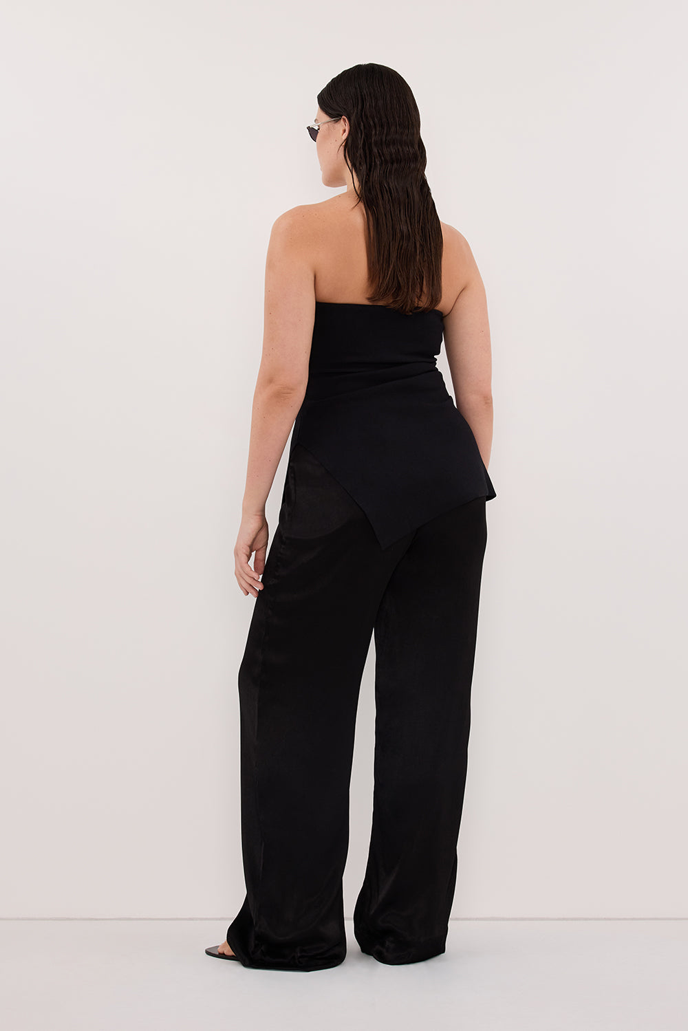 LUKE BLACK LONGLINE BANDEAU TOP