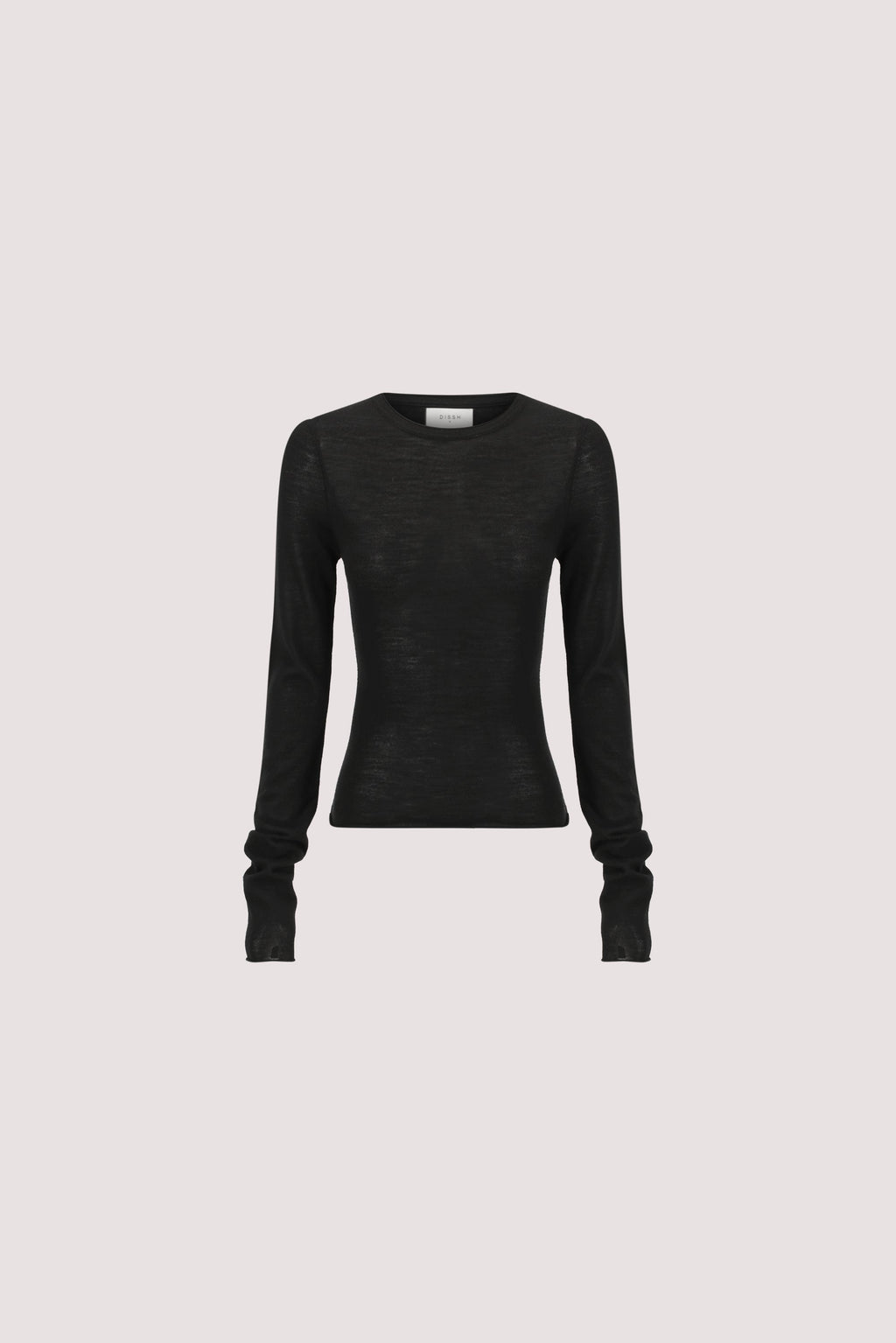 DUKE BLACK LONG SLEEVE MERINO KNIT TOP