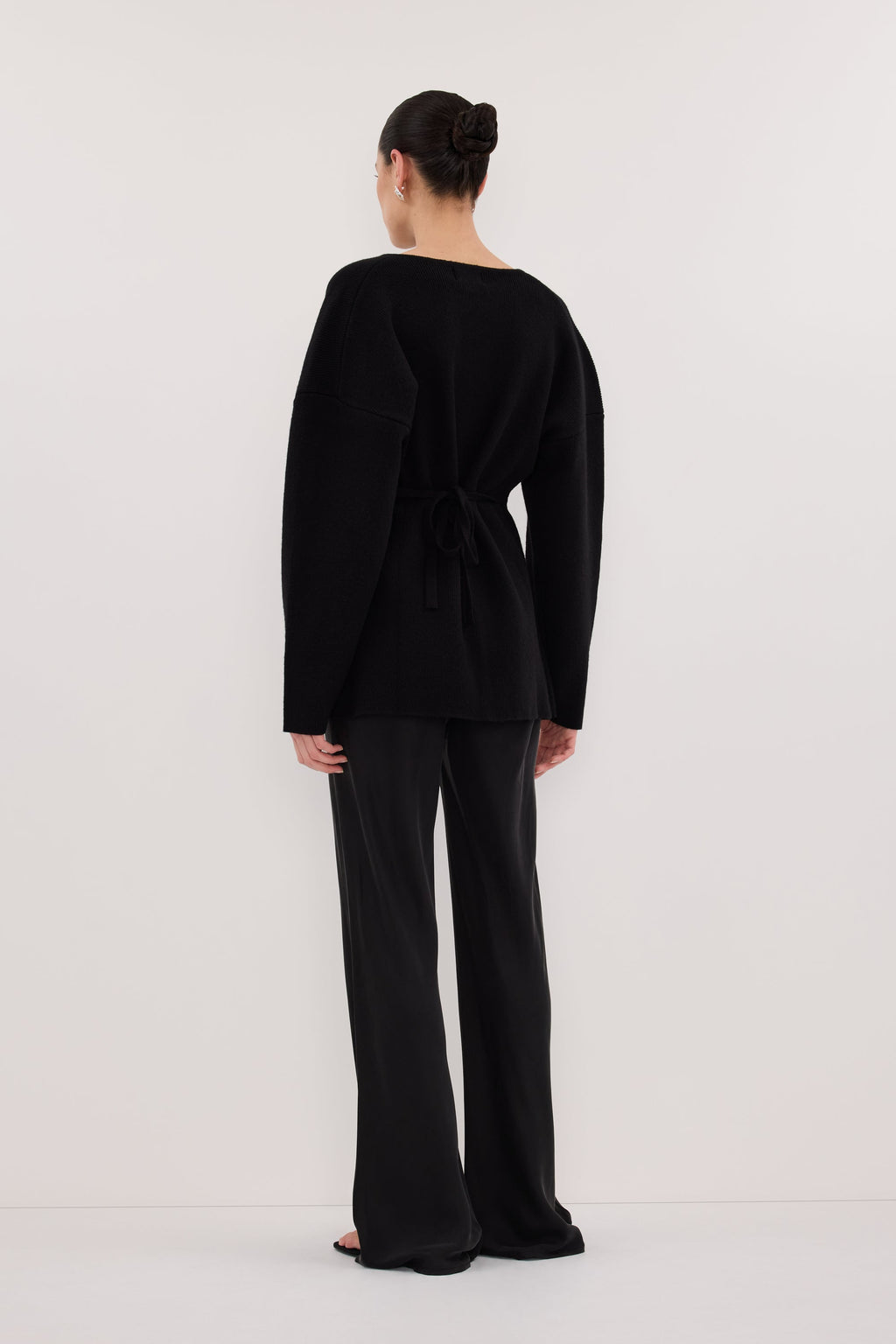 MARTHA BLACK CINCHED KNIT CARDIGAN