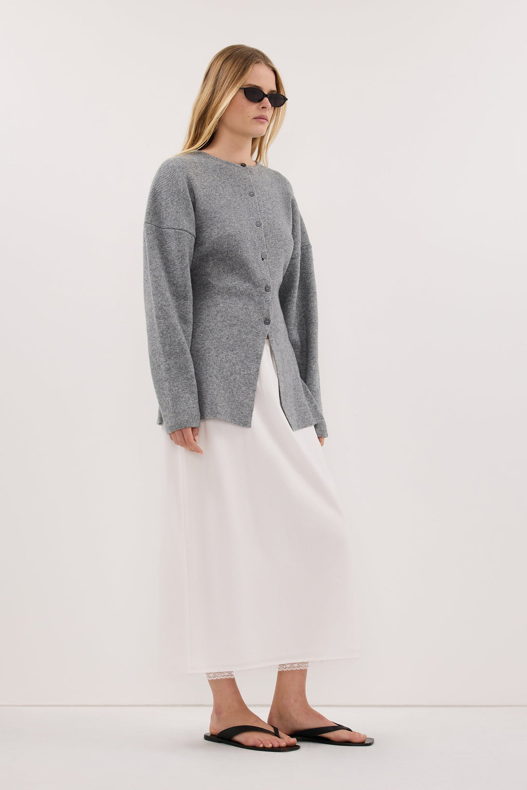 MARTHA GREY MARLE CINCHED CARDIGAN