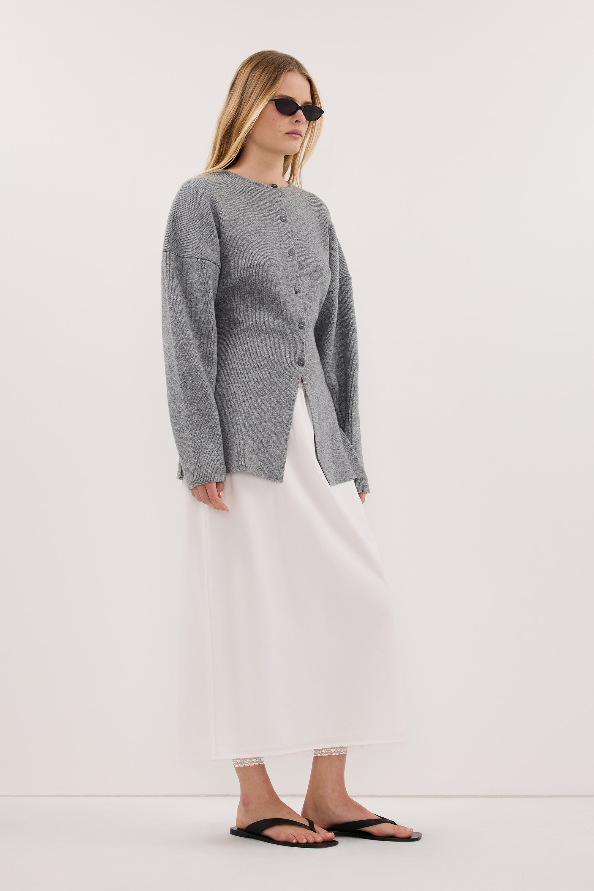 MARTHA GREY MARLE CINCHED CARDIGAN