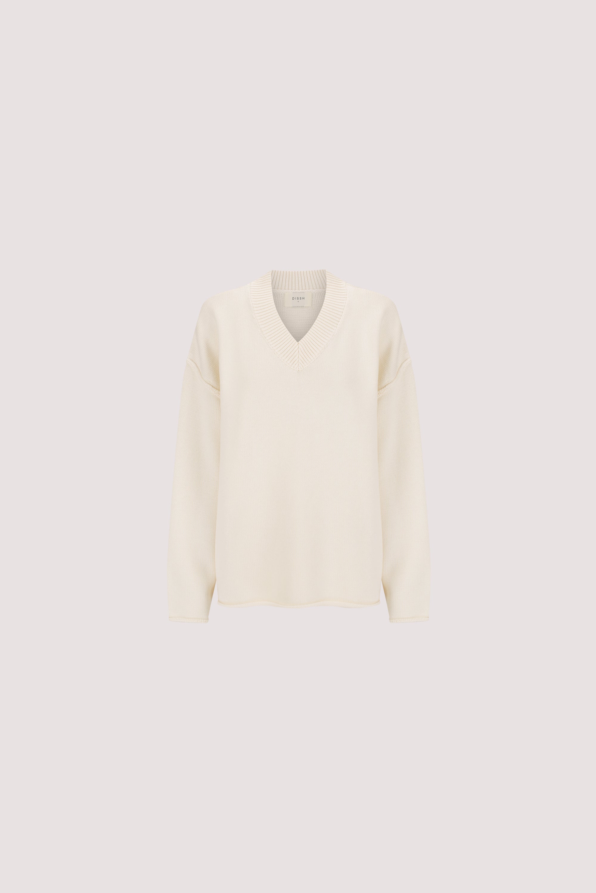 FLINT CREAM V NECK KNIT JUMPER