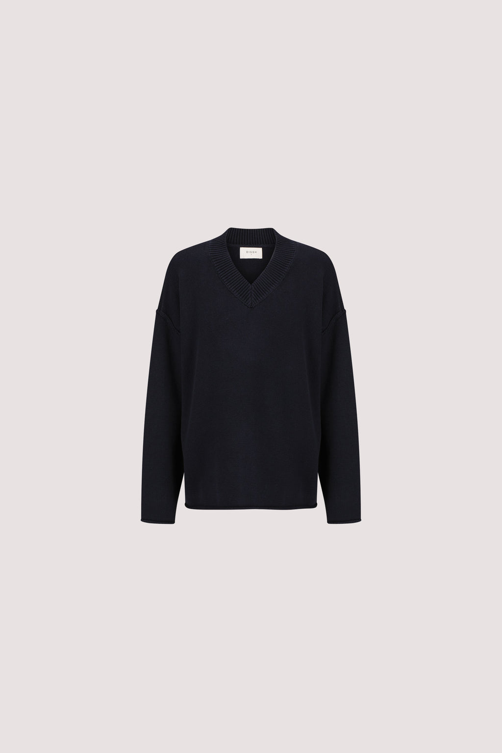 FLINT INK V NECK KNIT JUMPER