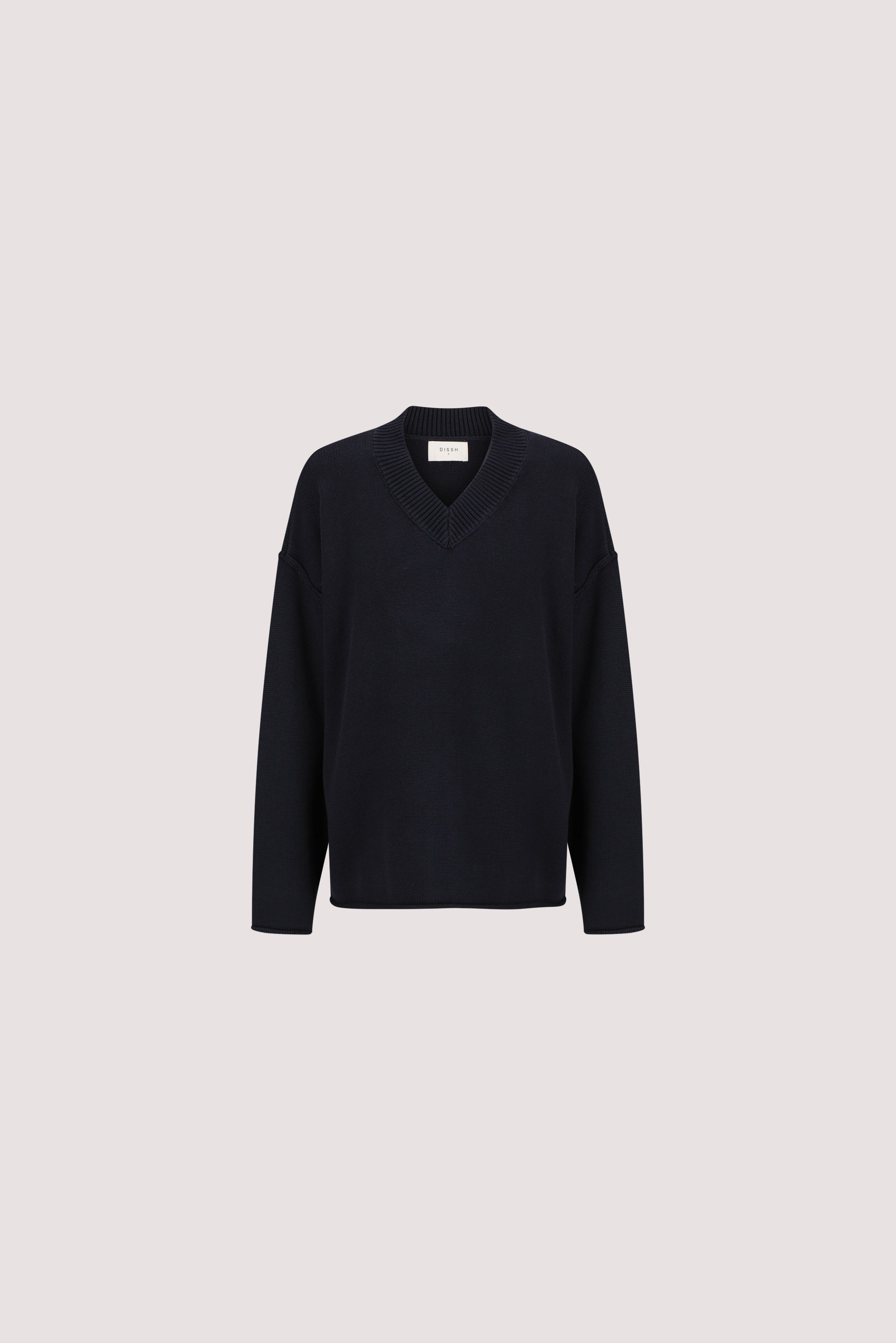 FLINT INK V NECK KNIT JUMPER