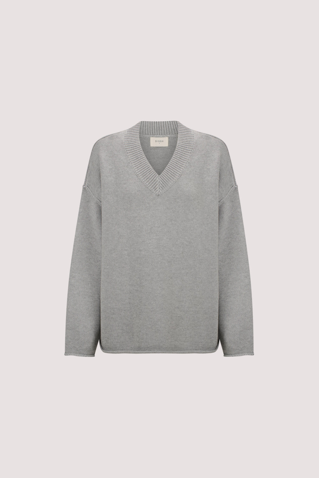 FLINT SILVER V NECK KNIT JUMPER