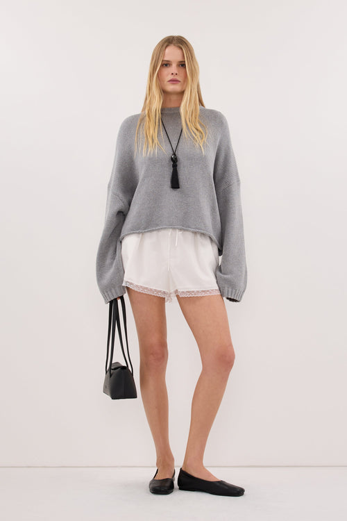BAY GREY MARLE KNIT JUMPER