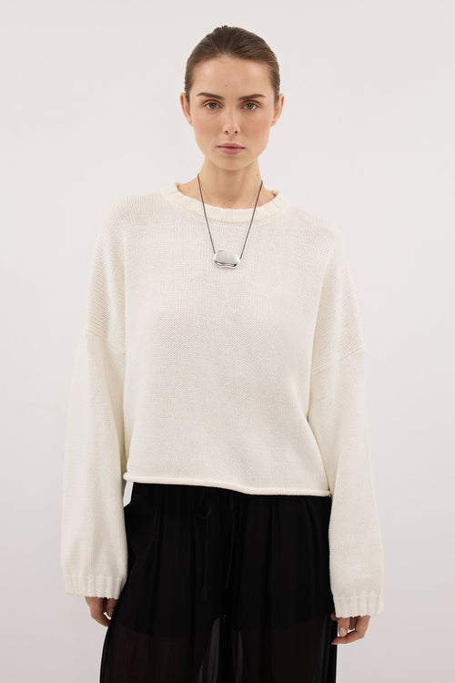 BAY IVORY KNIT JUMPER