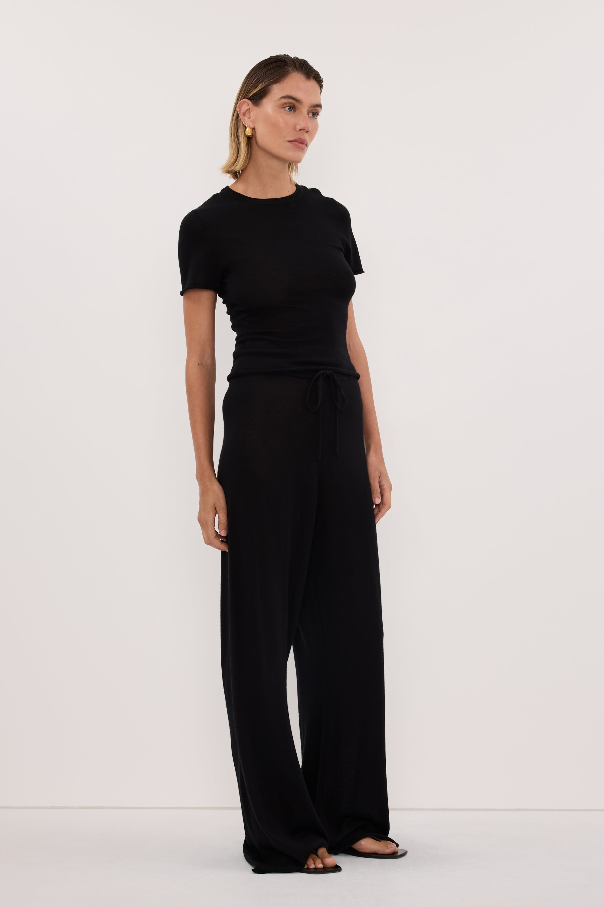 DUKE BLACK MERINO KNIT BABY TEE