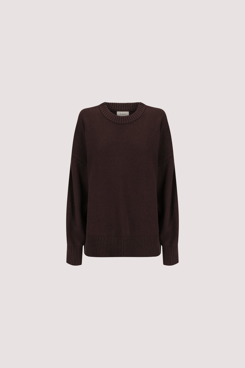 MILA CHOCOLATE CREW NECK KNIT JUMPER