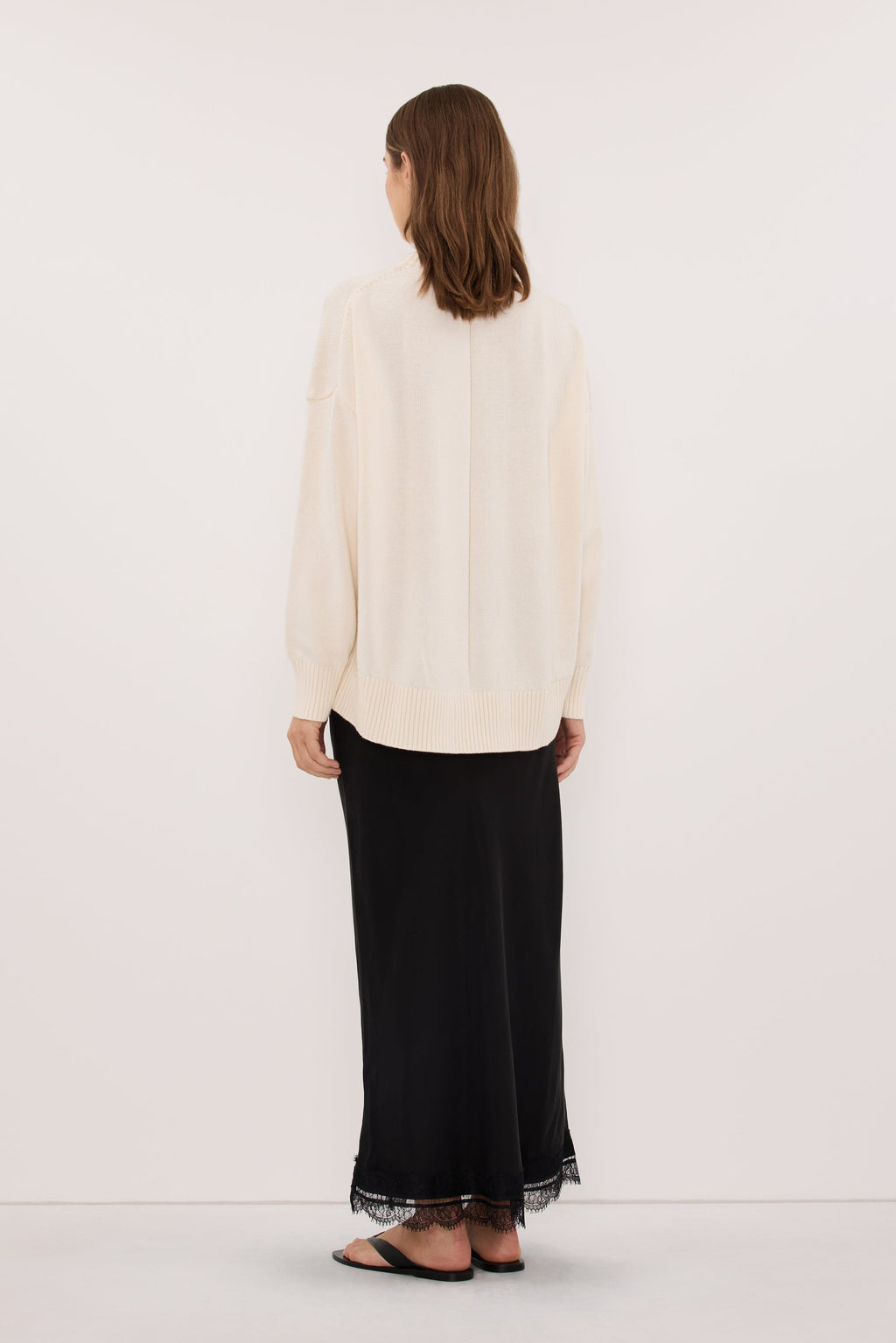 MILA CREAM CREW NECK KNIT JUMPER