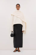 ANDIE IVORY SCARF KNIT JUMPER