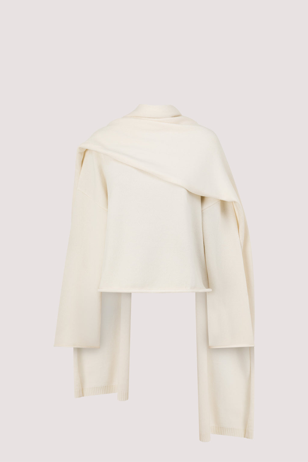 ANDIE IVORY SCARF KNIT JUMPER