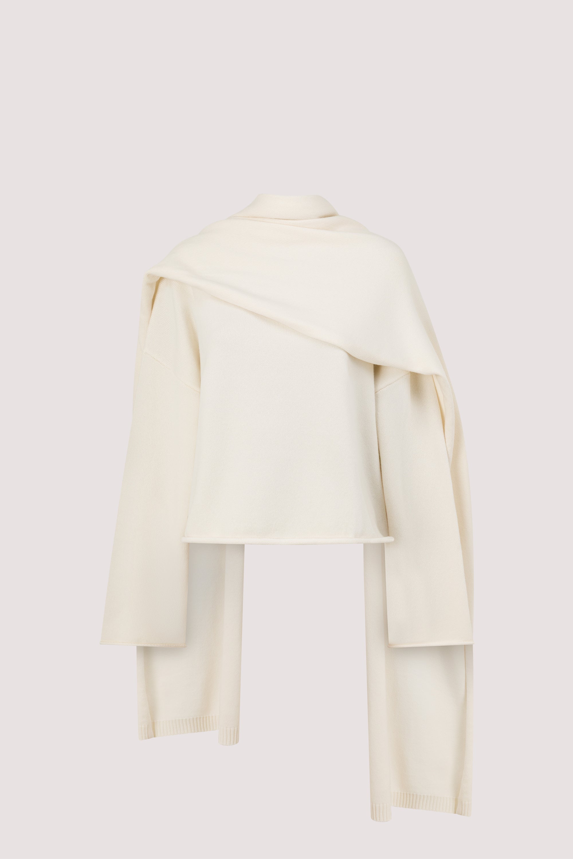 ANDIE IVORY SCARF KNIT JUMPER