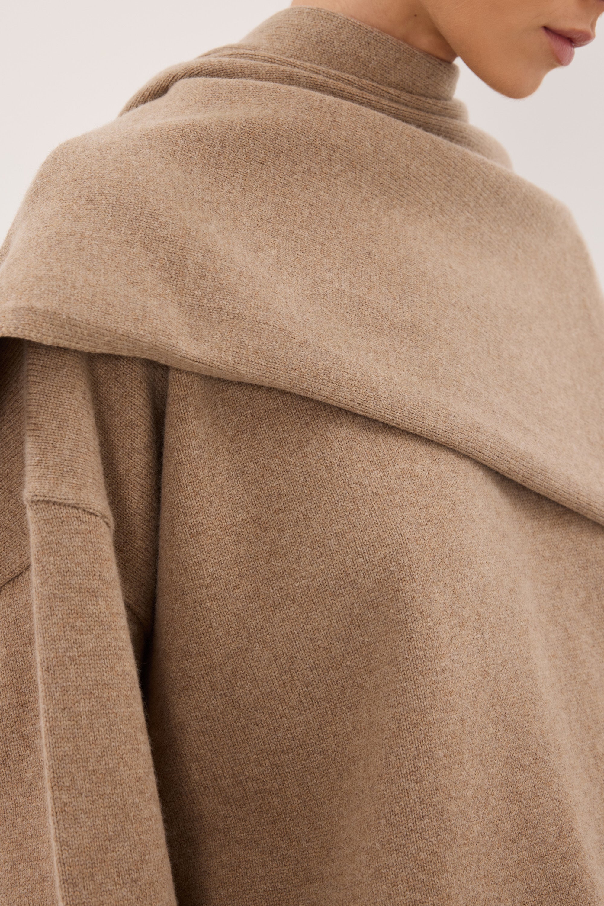 ANDIE OAT SCARF KNIT SWEATER