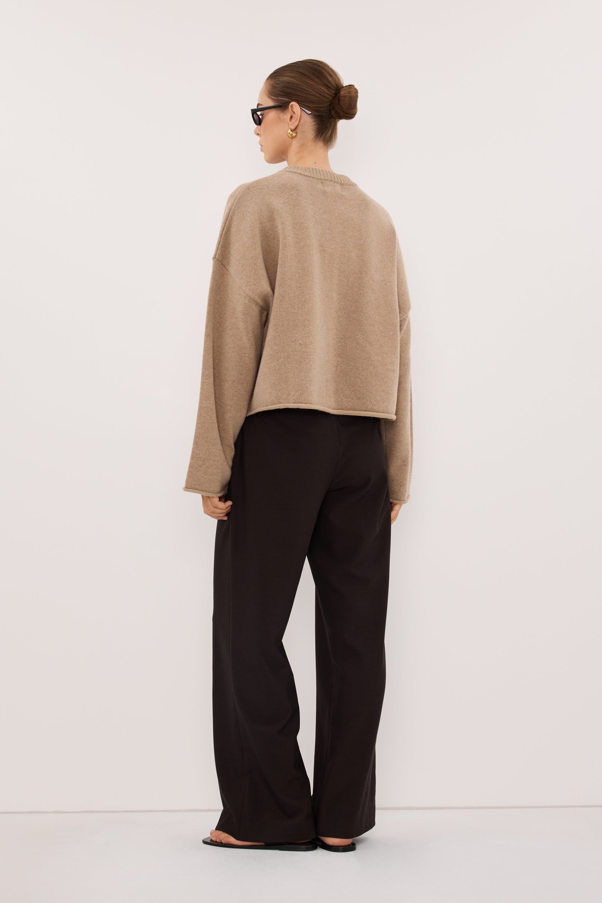 ANDIE OAT SCARF KNIT SWEATER