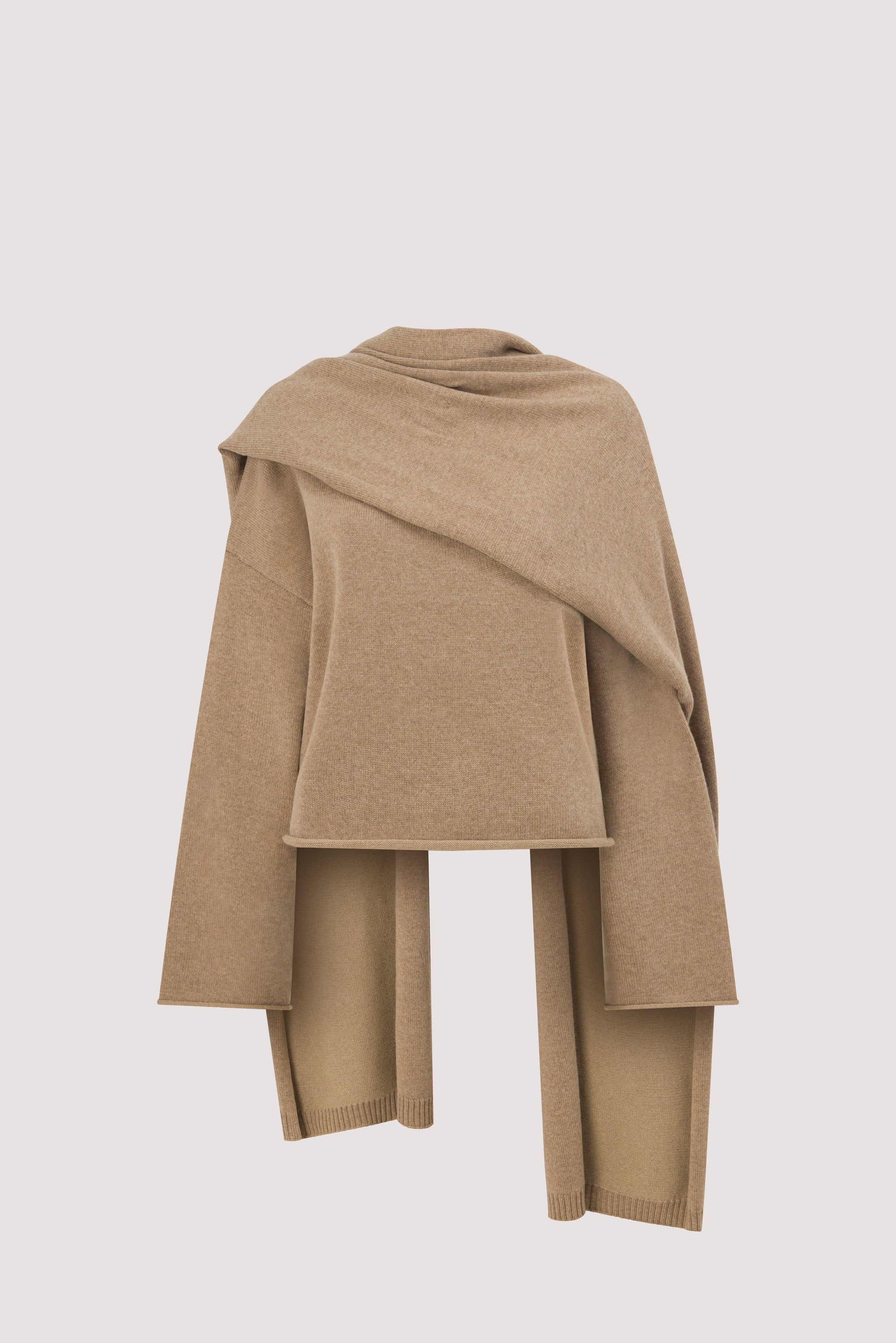 ANDIE OAT SCARF KNIT SWEATER