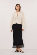 CARMEN IVORY CABLE KNIT CARDIGAN