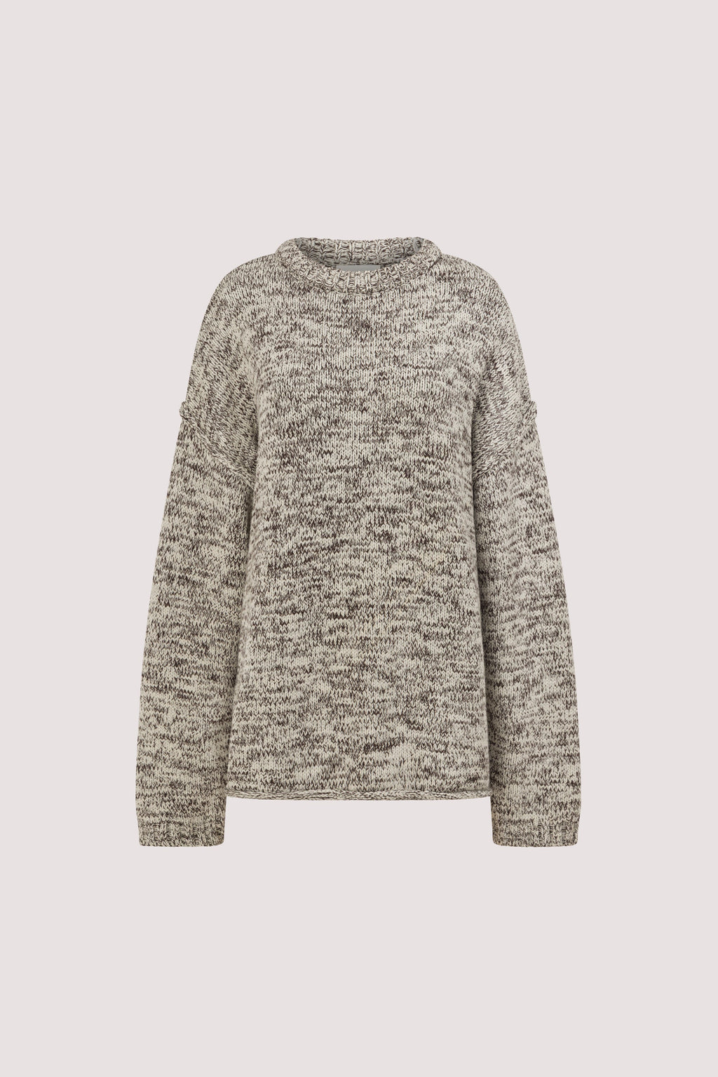 JETT CHOC MARLE LONGLINE KNIT JUMPER