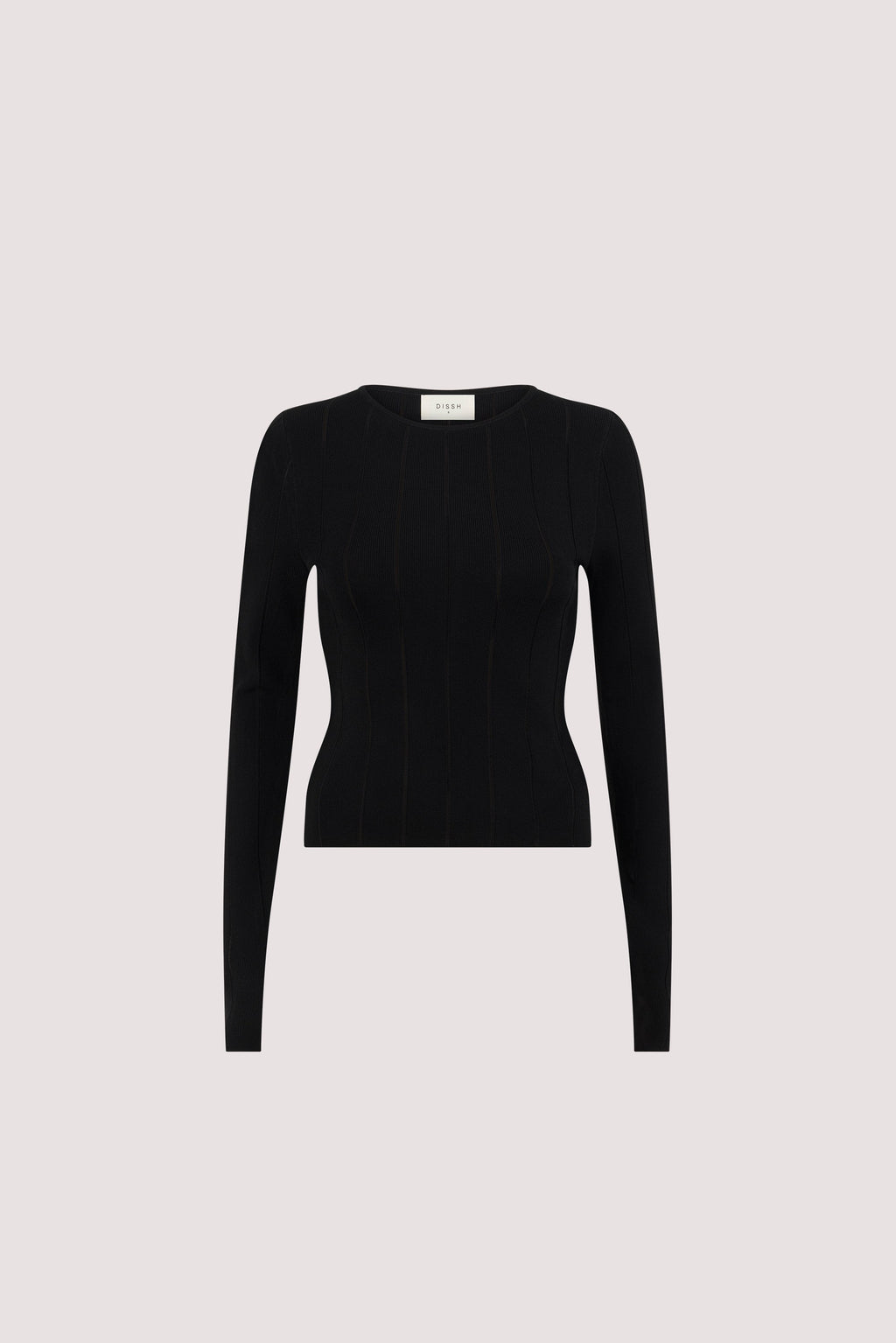 RIDLEY BLACK RIB KNIT TOP