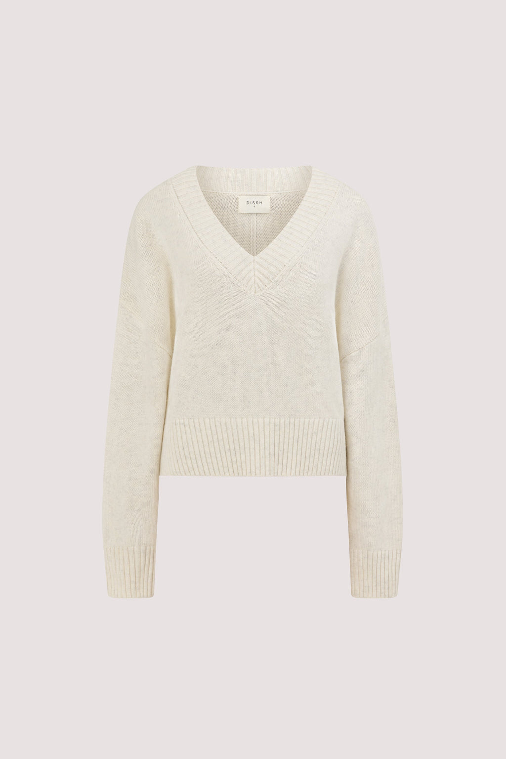 ZELLA IVORY V NECK KNIT JUMPER