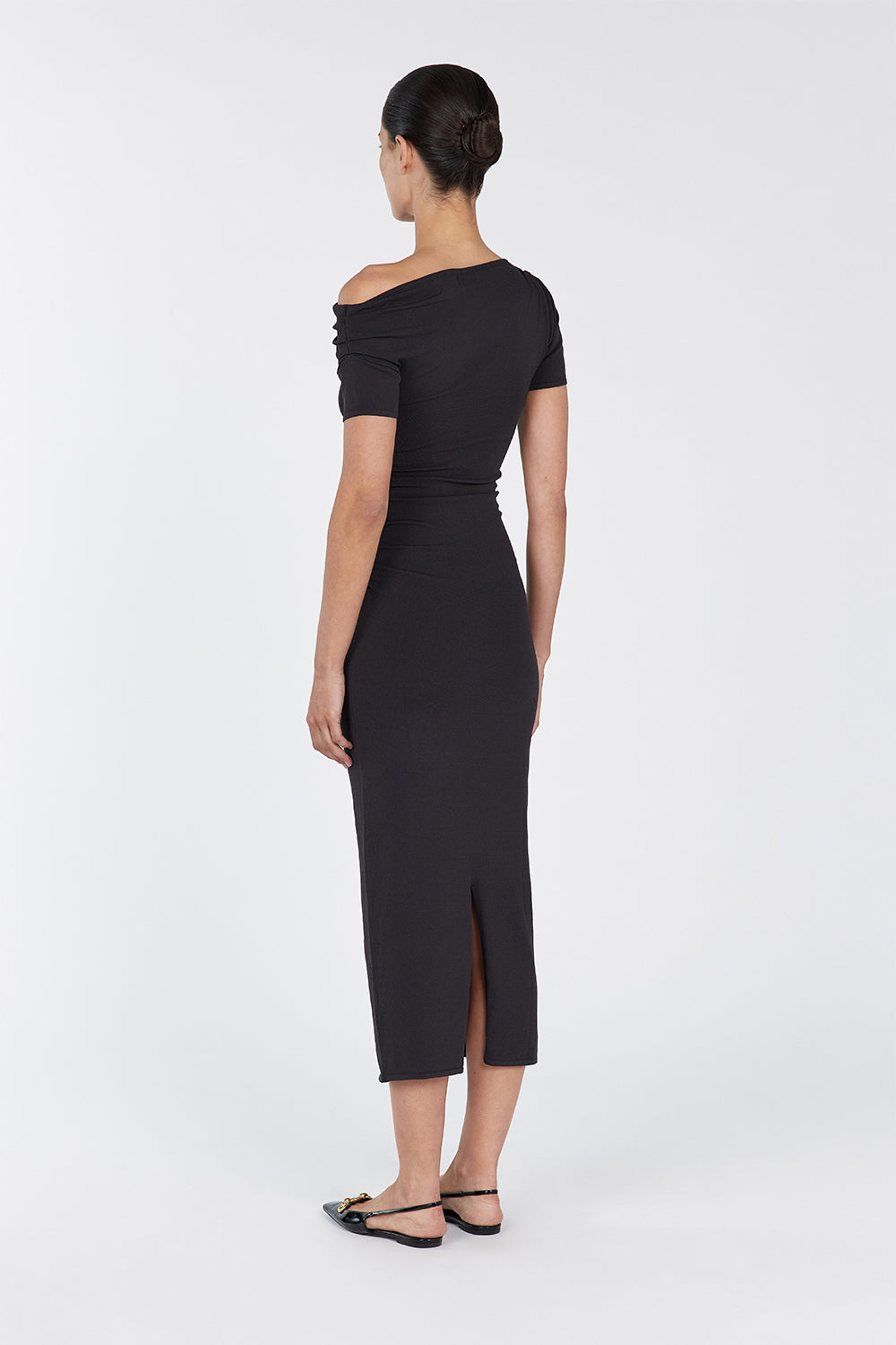 ENZO BITTER CHOC MIDI DRESS