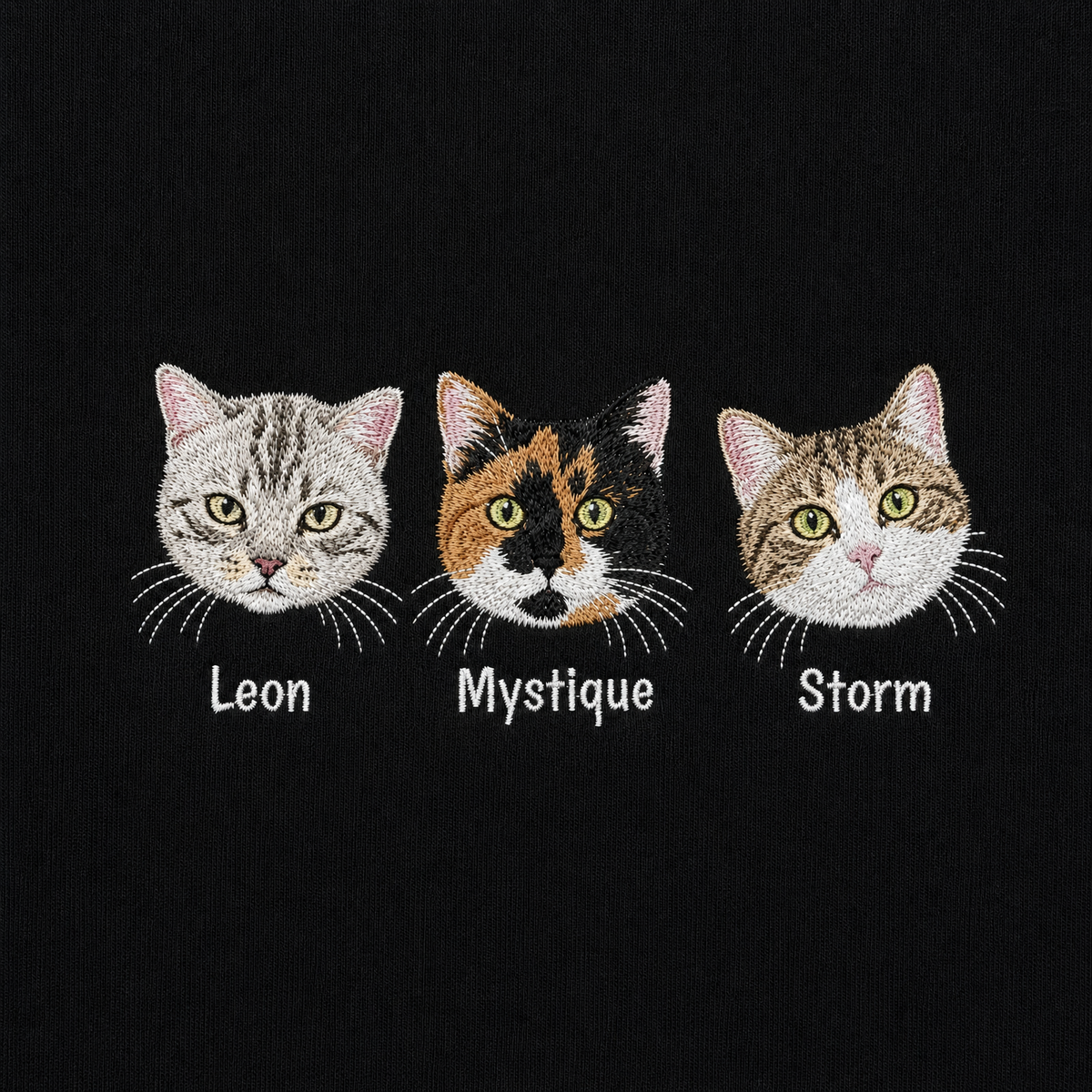 Custom Pet Embroidered Icon Stitch T-Shirt