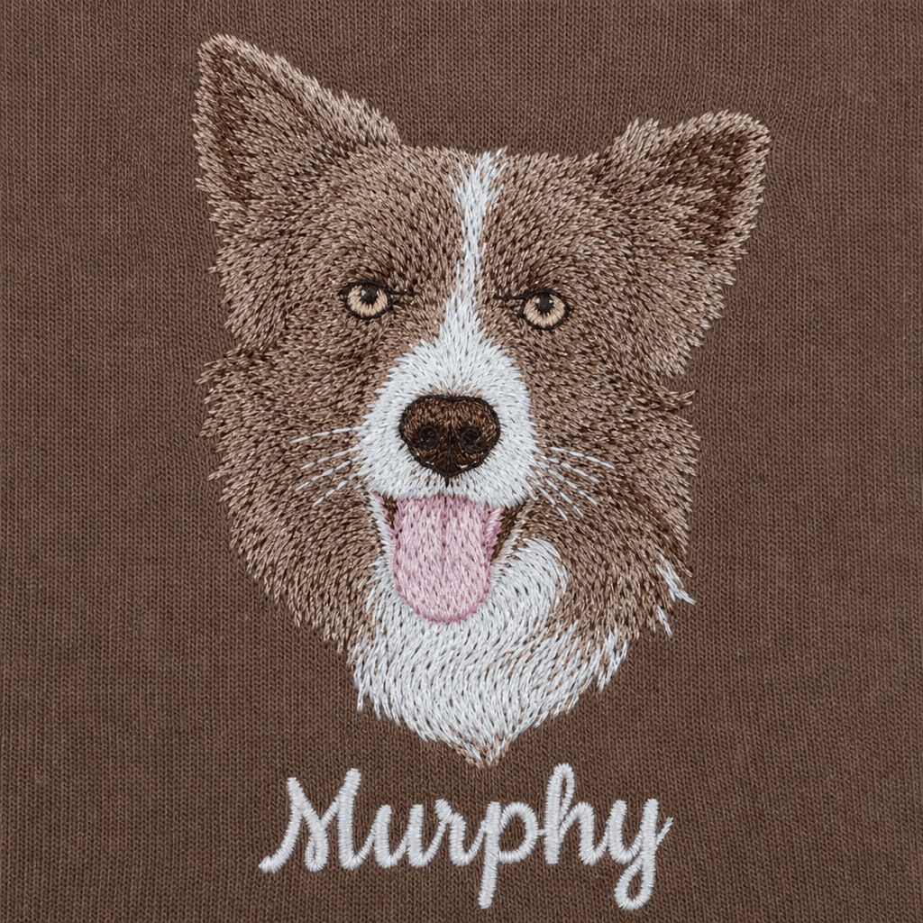 Custom Pet Embroidered Icon Stitch Crewneck Sweatshirt