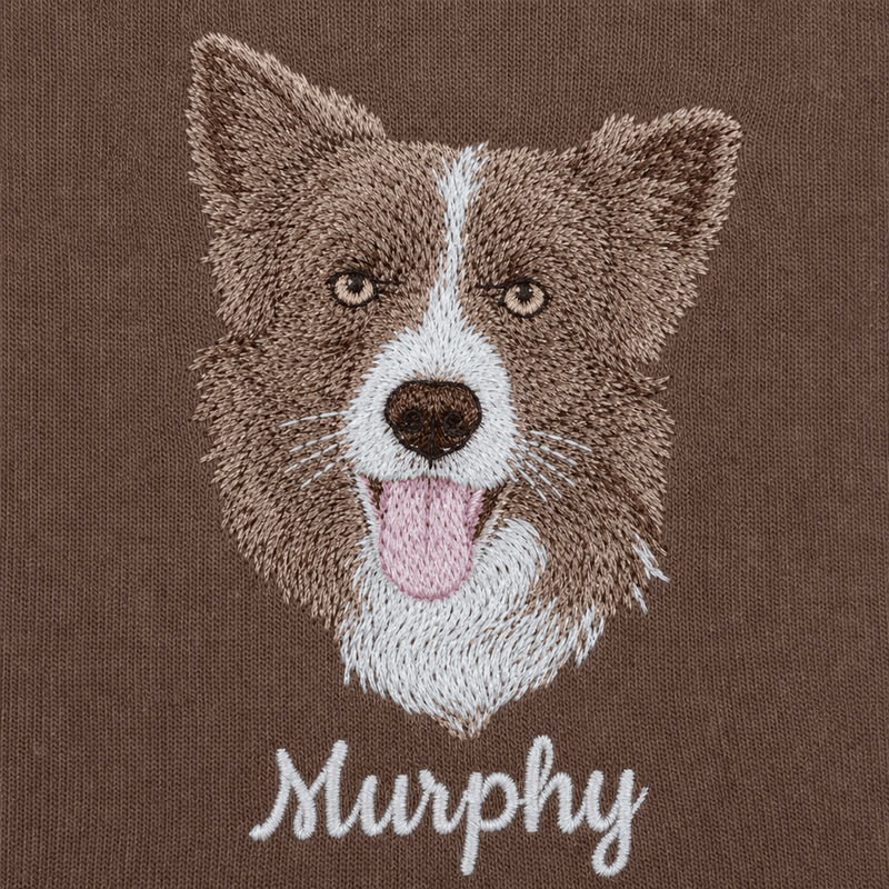 Custom Pet Embroidered Icon Stitch Crewneck Sweatshirt
