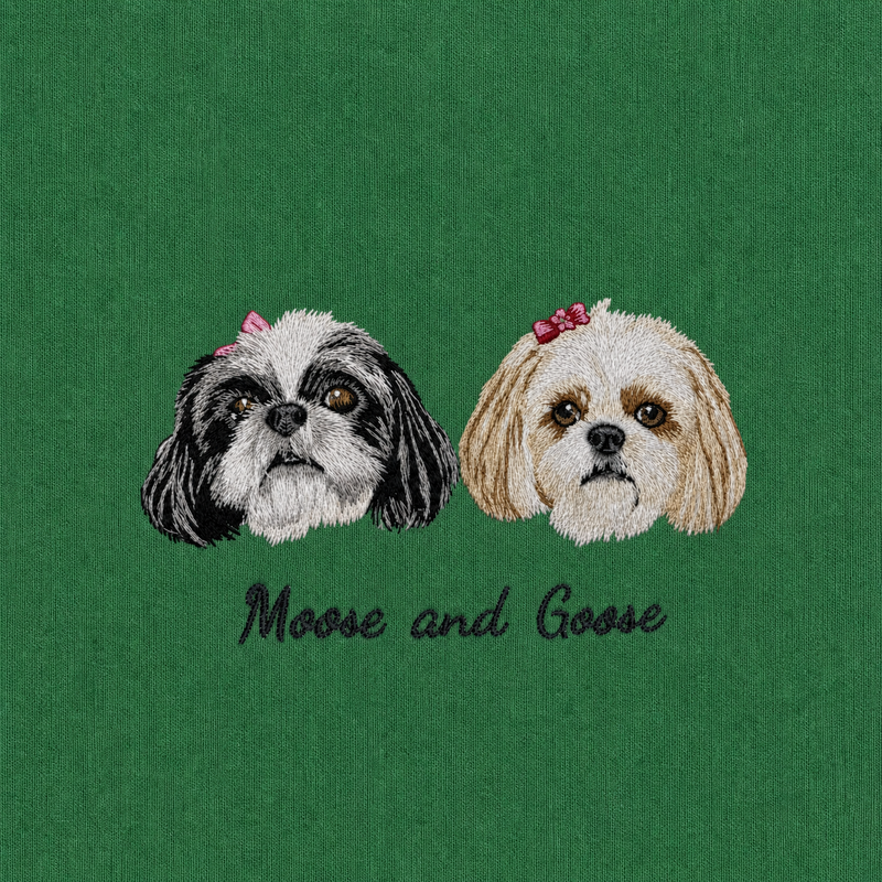 Custom Pet Embroidered Icon Stitch Hoodie