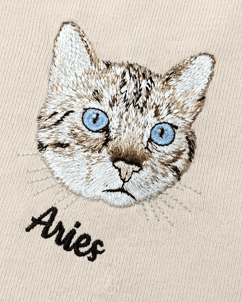 Custom Pet Embroidered Icon Stitch T-Shirt