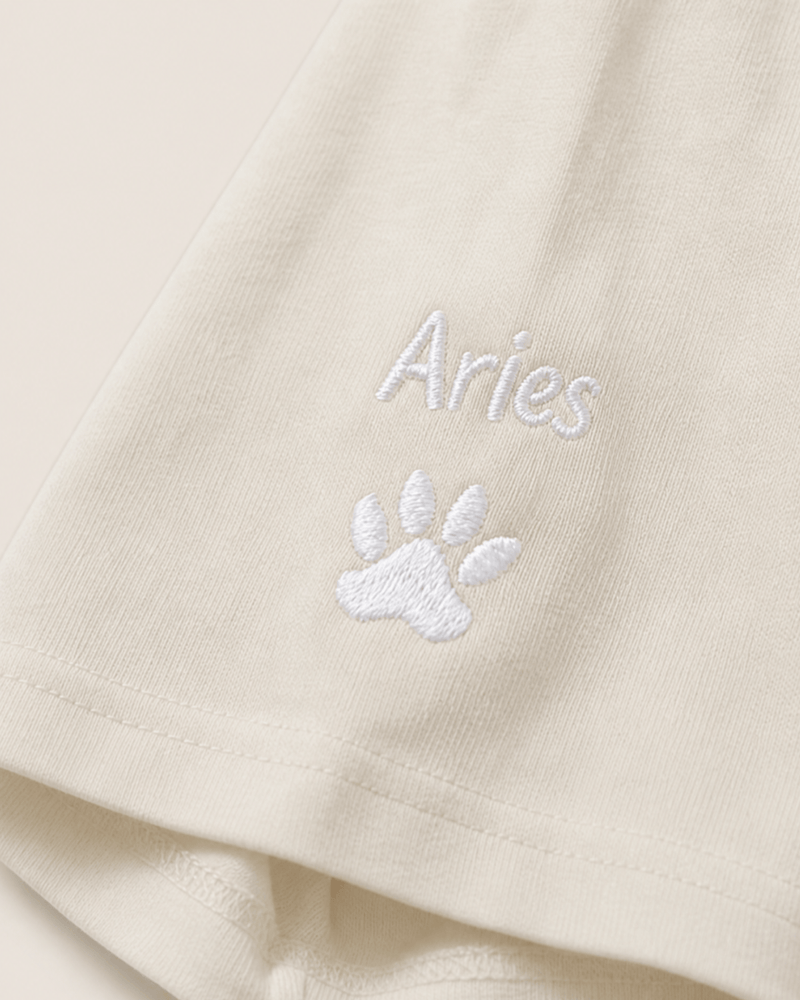 Custom Pet Embroidered Icon Stitch T-Shirt
